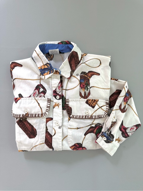 Roper Tops - Vintage Roper Cowboy Boot Button Up Dress Shirt Embroidered Women’s sz 9/10 90s